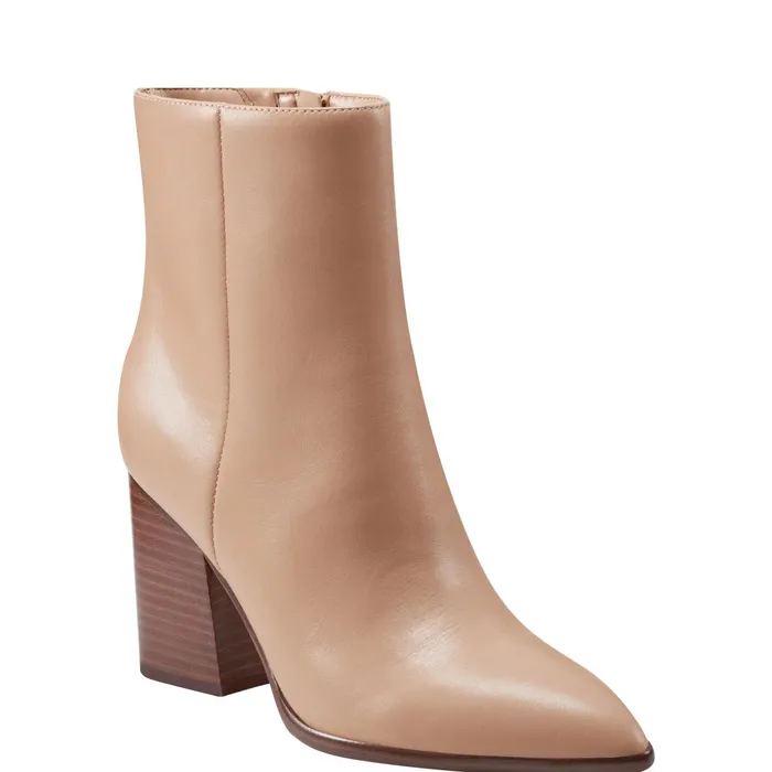 Women Melysa Dress Bootie Light Natural Leather Marc Fisher Dress Boots