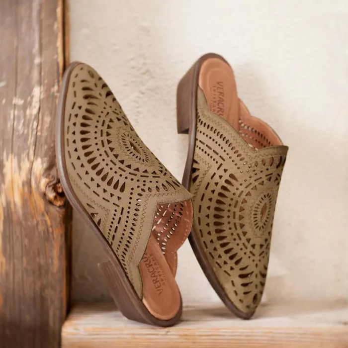 Women Memento Mules Taupe Sundance Catalog Shoes