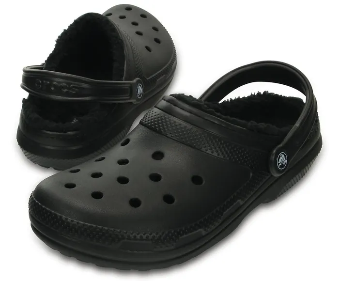 WomenMen Classic Lined Clog Black Black Crocs Clogs