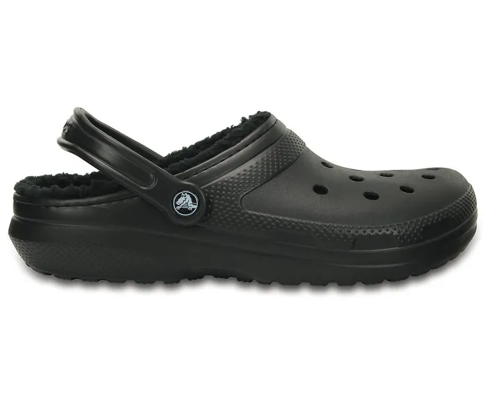 WomenMen Classic Lined Clog Black Black Crocs Clogs