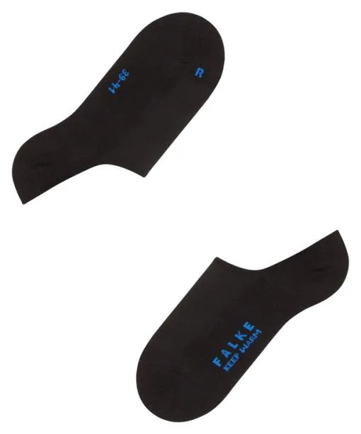 WomenMen Keep Warm Unisex No Show Socks Black FALKE No Show Socks