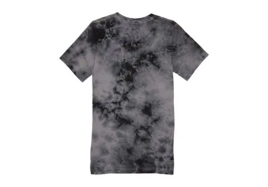 WomenMen TOMS TieDye Logo Short Sleeve Crew Tee Grey Black Dye TOMS Tees