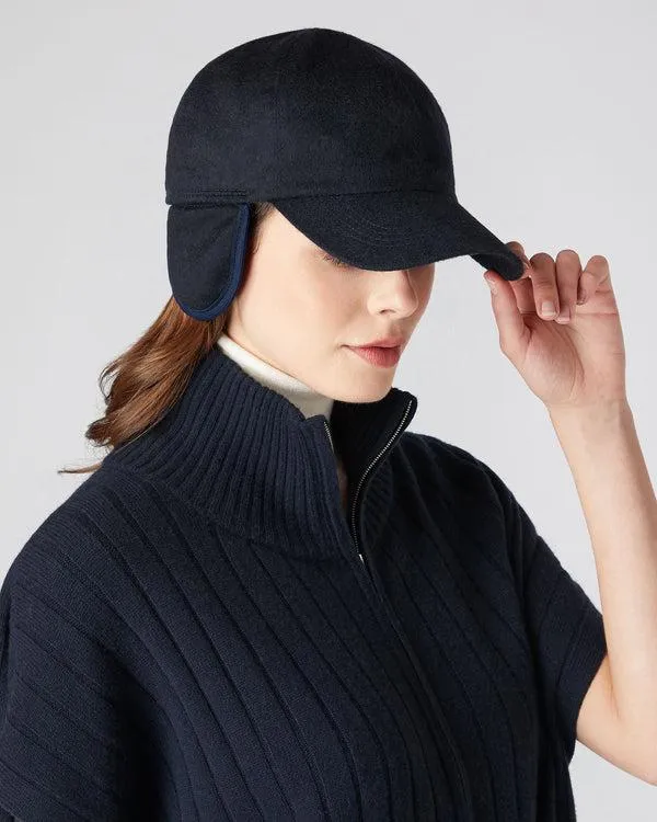 WomenMen Unisex Cashmere CapIn Navy Blue Navy Blue NPeal Hats