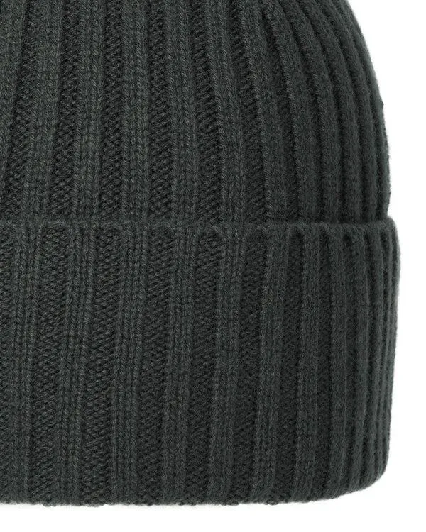 WomenMen Unisex Chunky Ribbed Cashmere HatIn Dark Green Dark Green NPeal Hats