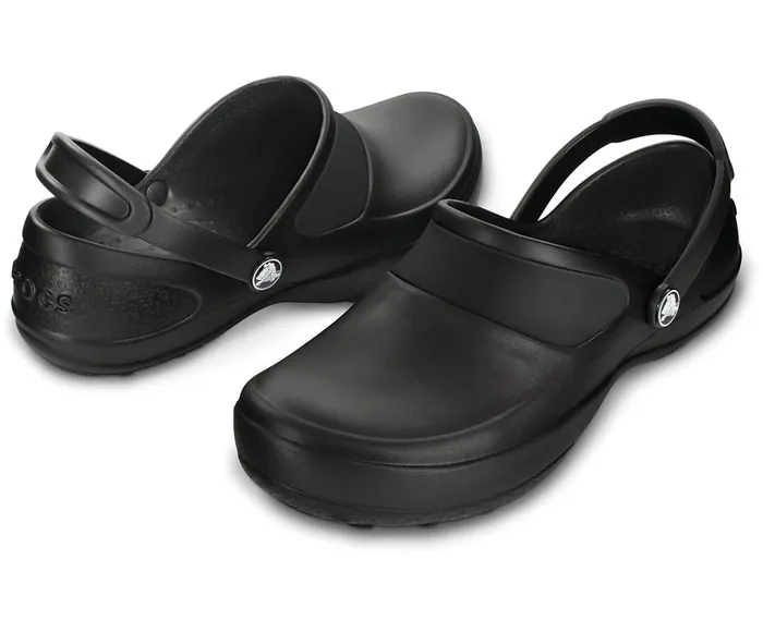 Women Mercy Work Clog Black Black Crocs Clogs