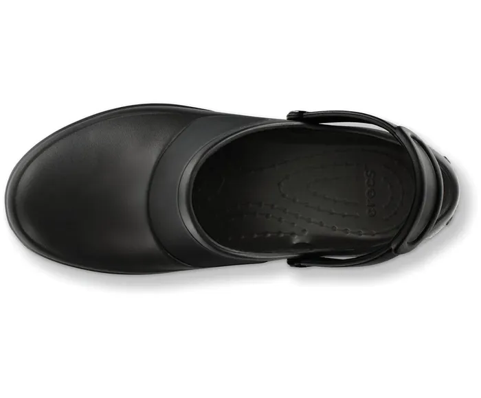 Women Mercy Work Clog Black Black Crocs Clogs