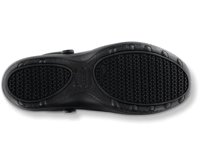 Women Mercy Work Clog Black Black Crocs Clogs