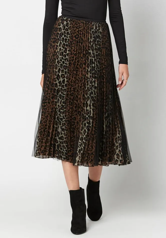 Women Mesh Overlay Leonarda Tea Skirt Mesh Leo Buffalo David Bitton Dresses and Jumpsuits