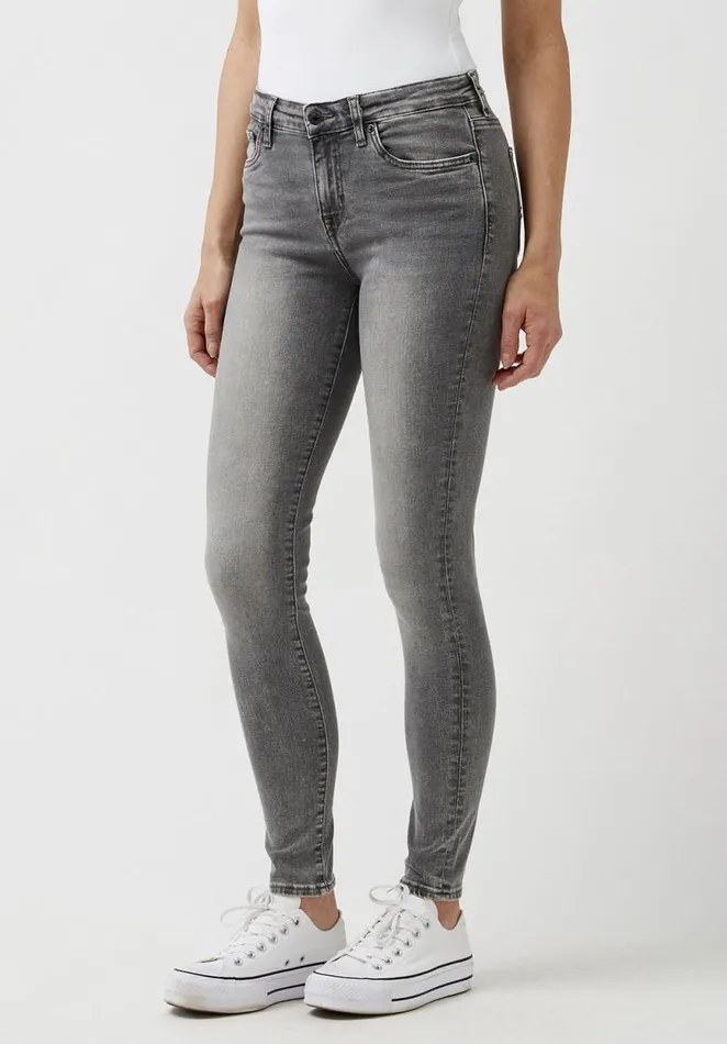 Women Mid Rise Skinny Alexa Carbon Jeans Light Carbon Buffalo David Bitton Mid Rise Skinny Alexa