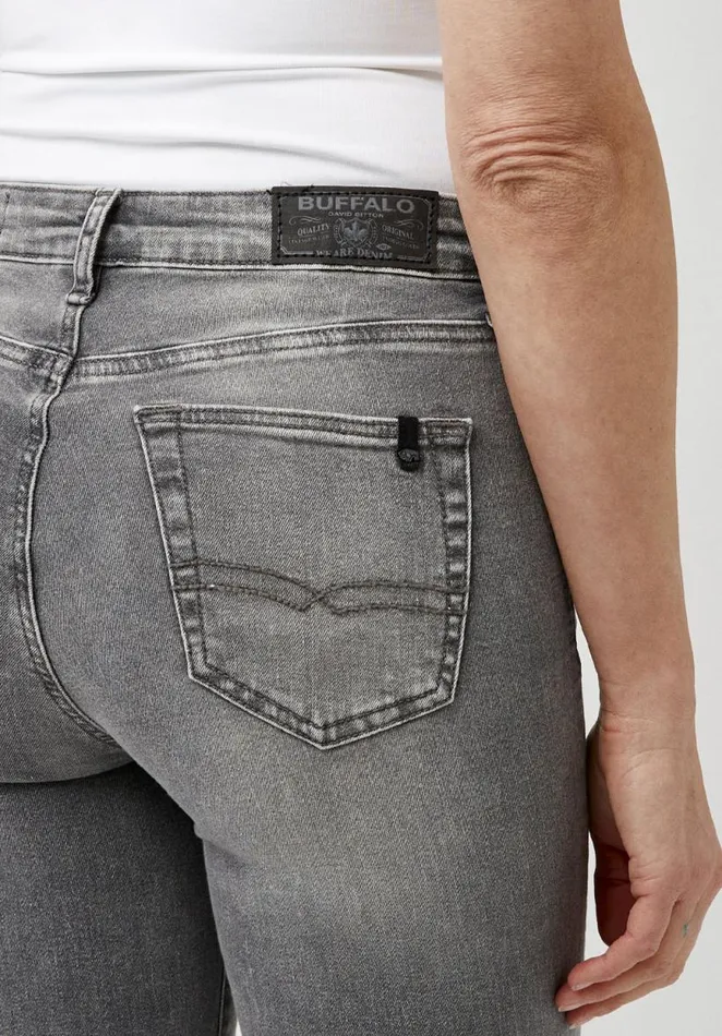 Women Mid Rise Skinny Alexa Carbon Jeans Light Carbon Buffalo David Bitton Mid Rise Skinny Alexa