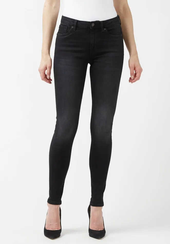 Women Mid Rise Skinny Alexa Faded Black Jeans Black Buffalo David Bitton Mid Rise Skinny Alexa