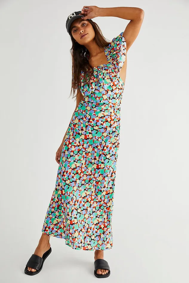 Women Midi Dresses Free People Tabitha Midi Dress Micro Shell