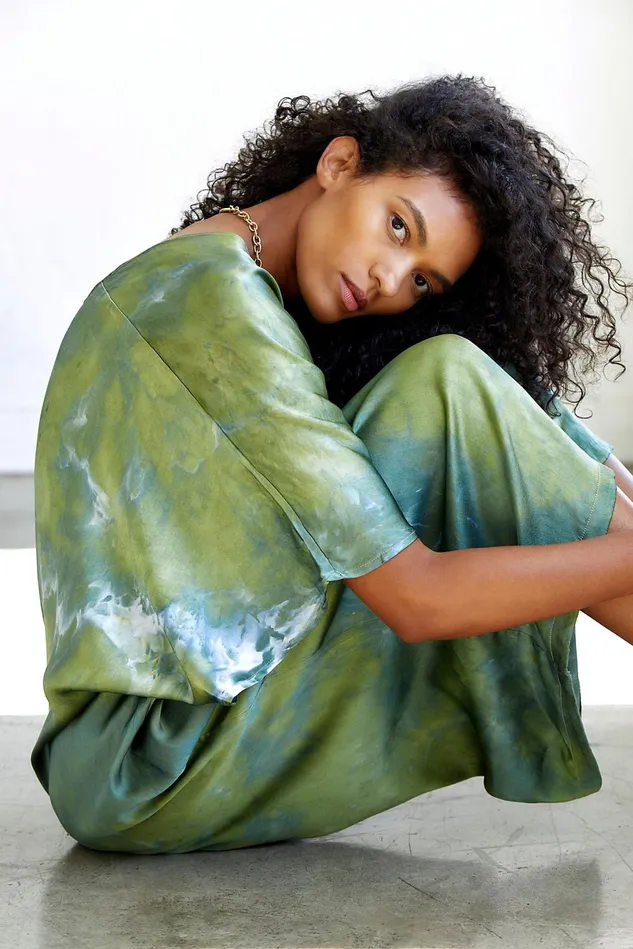 Women Midi Dresses Free People Washed Kaftan Kelp