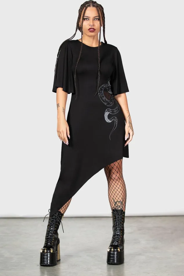 Women Midi Killstar Maple Asymmetric Dress