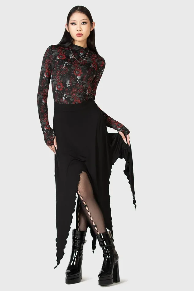 Women Mini Skirts Killstar Creeping Willow Midi Skirt
