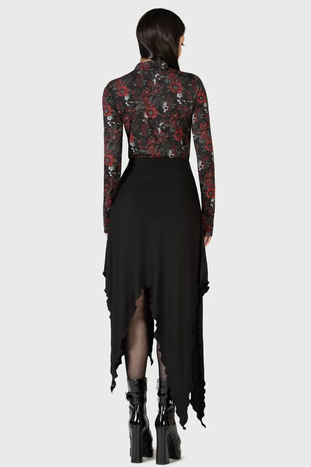 Women Mini Skirts Killstar Creeping Willow Midi Skirt