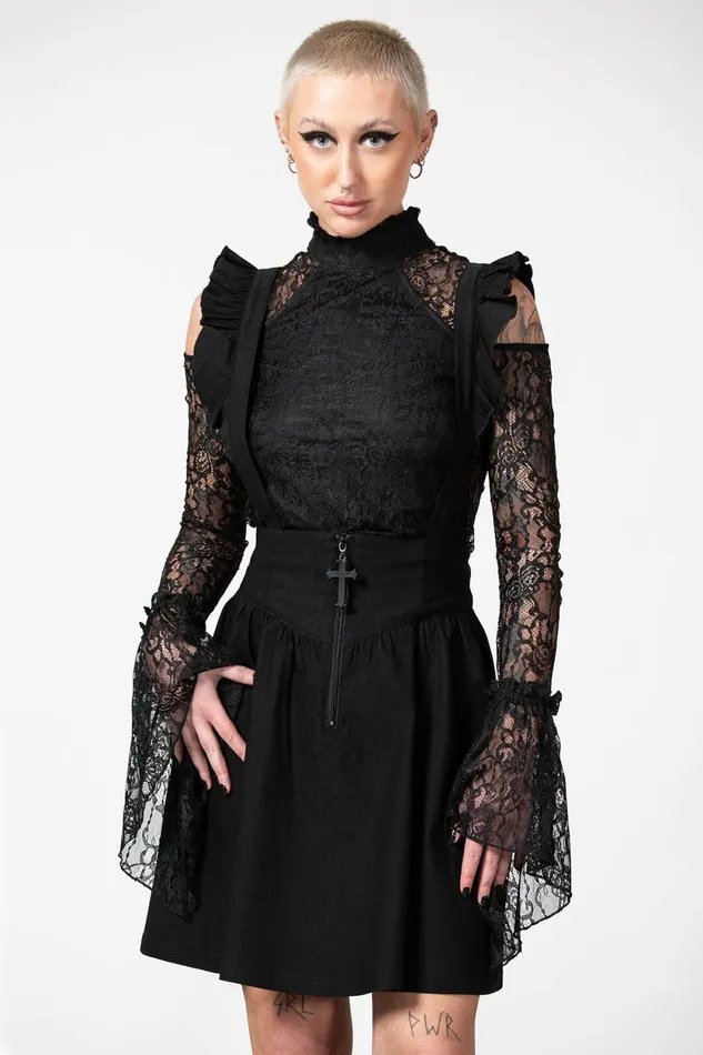 Women Mini Skirts Killstar Yuna Suspender Skirt