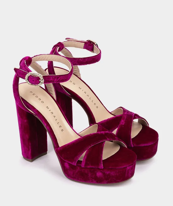 Women Montpellier Red 8211 Heeled Sandals Pedro Miralles