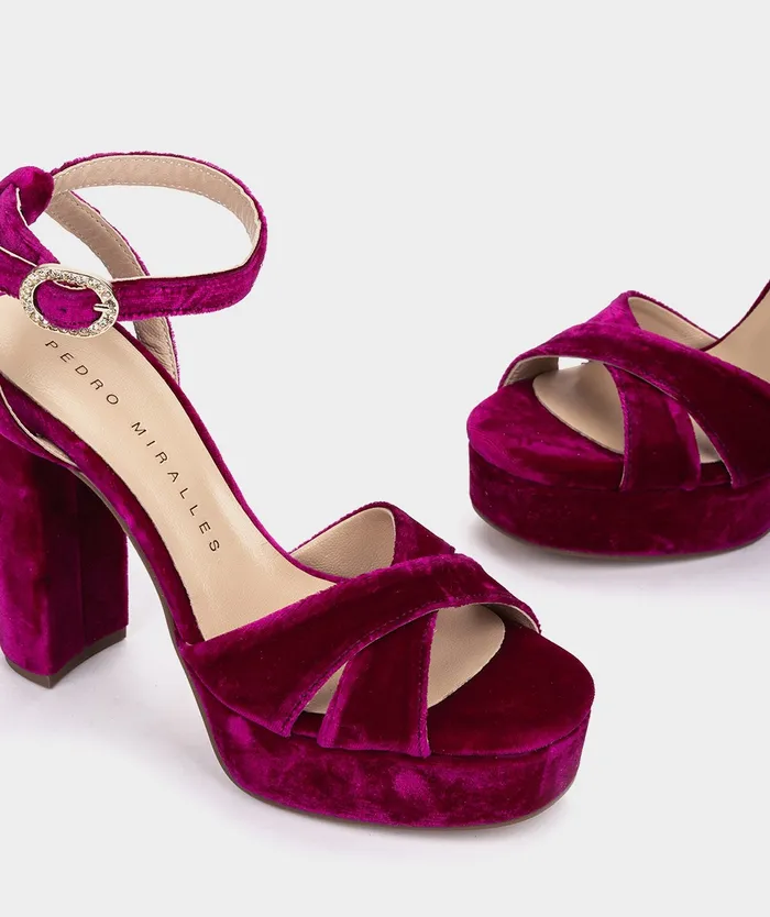 Women Montpellier Red 8211 Heeled Sandals Pedro Miralles