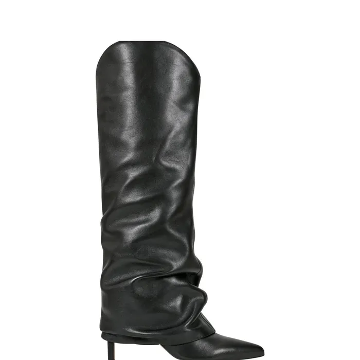 Women Nairine Foldover Dress Boot Black Leather Marc Fisher Boots and Booties Women Nairine Foldover Dress Boot Black Leather Marc Fisher Boots and Booties