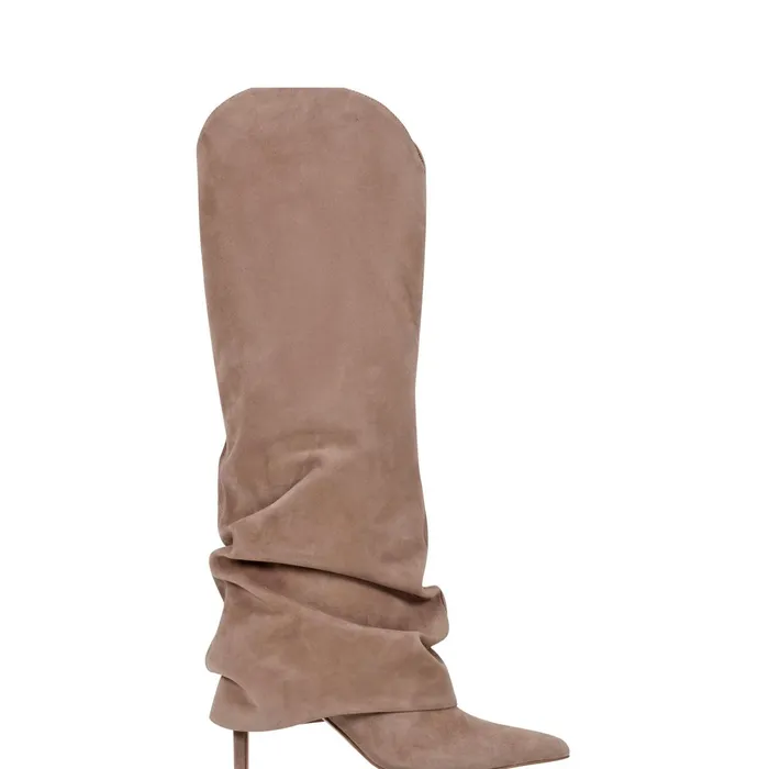 Women Nairine Foldover Dress Boot Natural Suede Marc Fisher Boots