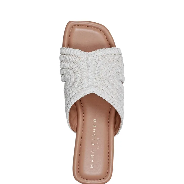 Women Narda Flat Sandal White Marc Fisher Sandals