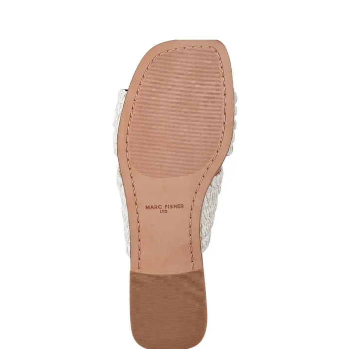 Women Narda Flat Sandal White Marc Fisher Sandals