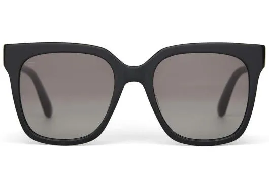 Women Natasha Shiny Black 8211 Grey Gradient TOMS Sunglasses