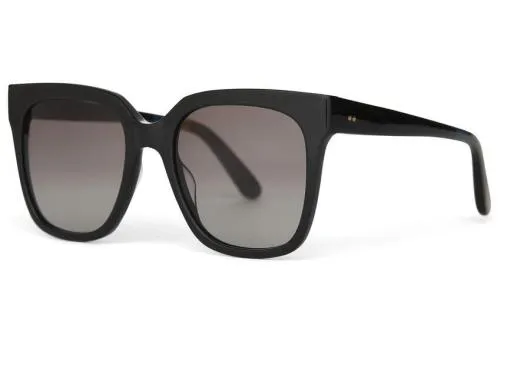 Women Natasha Shiny Black 8211 Grey Gradient TOMS Sunglasses