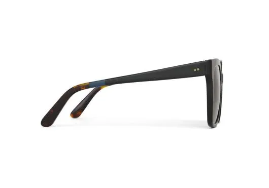 Women Natasha Shiny Black 8211 Grey Gradient TOMS Sunglasses