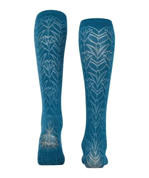 Women Nile Jewel 40 DEN Women Kneehigh Socks Peacock FALKE Fullyfashioned Stockings