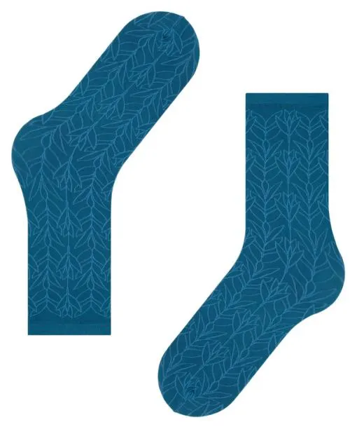 Women Nile Jewel 40 DEN Women Kneehigh Socks Peacock FALKE Fullyfashioned Stockings