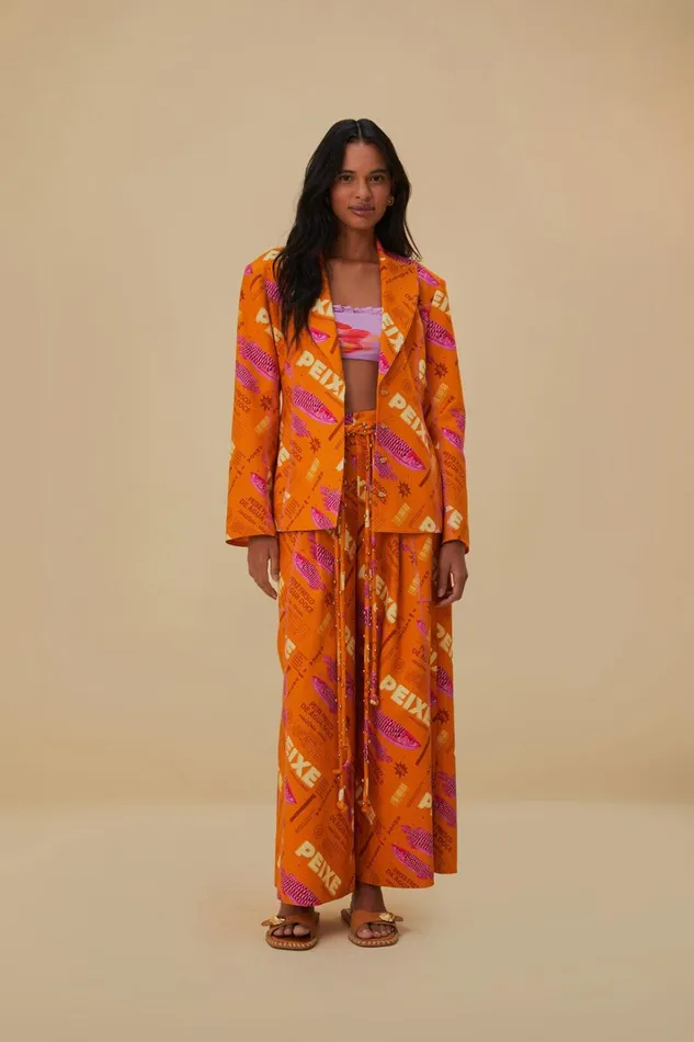 Women Orange Fresh Fish Cargo Pants Fresh Fish Orange FARM Rio Pants