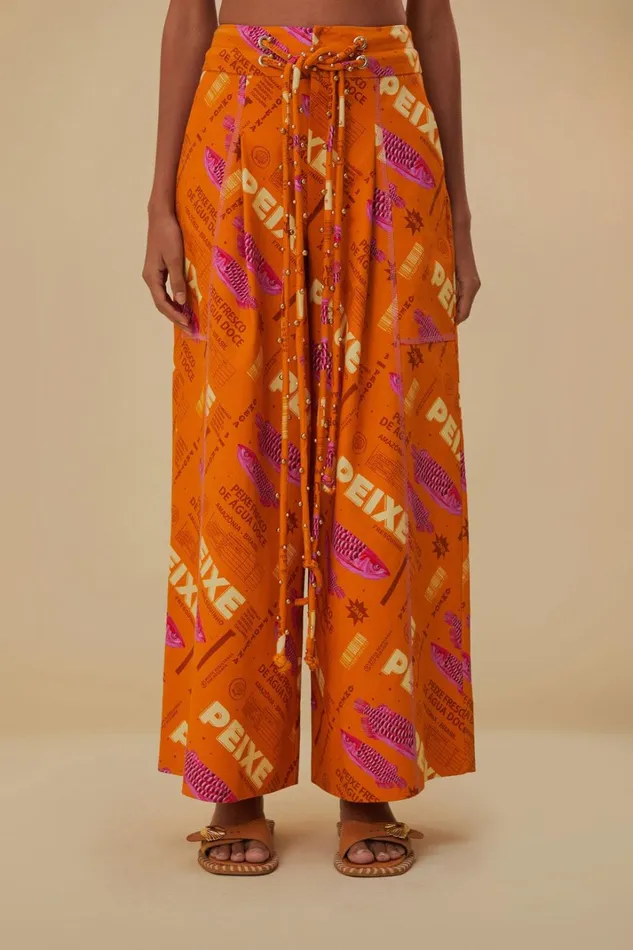 Women Orange Fresh Fish Cargo Pants Fresh Fish Orange FARM Rio Pants