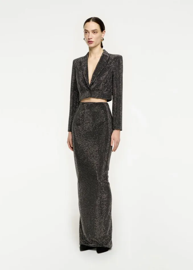 Women Outerwear Roland Mouret Diamante Cropped Jacket