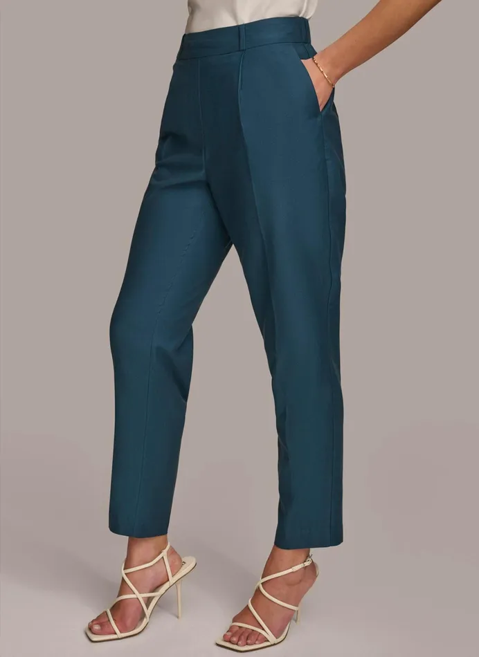 Women Pants Donna Karan PULL ON TROUSER WITH PLEATS Tide Navy
