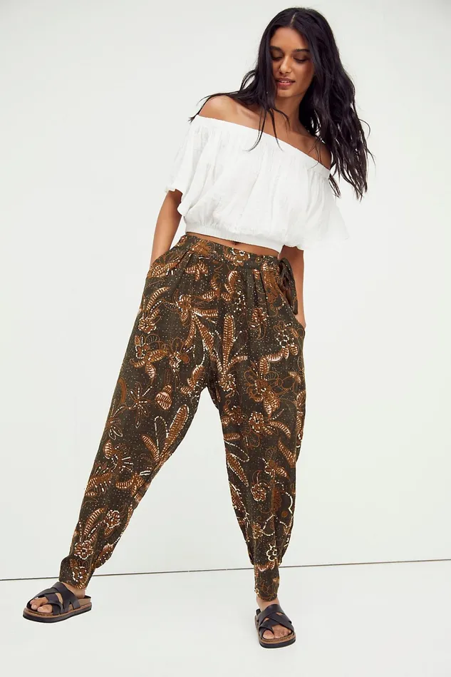 Women Pants Free People Traveler Batik Pants Mod Moss