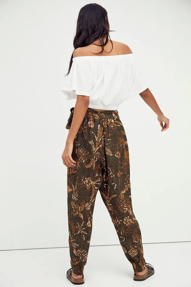 Women Pants Free People Traveler Batik Pants Mod Moss