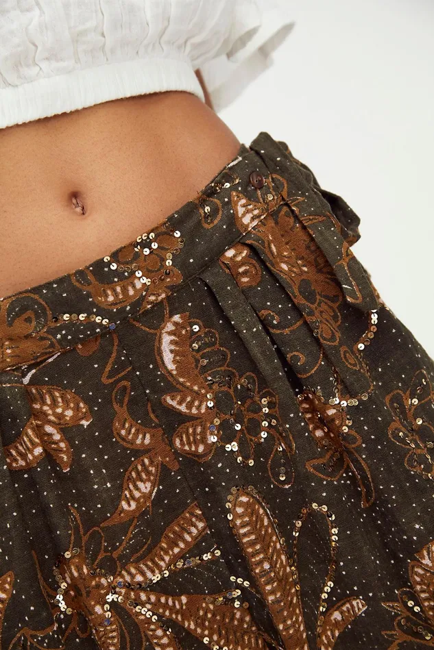 Women Pants Free People Traveler Batik Pants Mod Moss