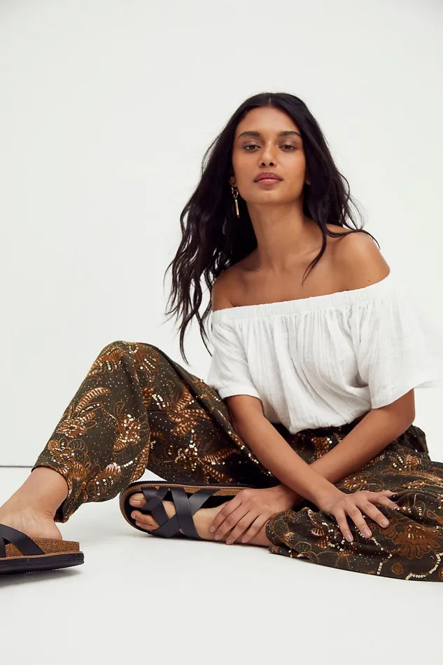 Women Pants Free People Traveler Batik Pants Mod Moss