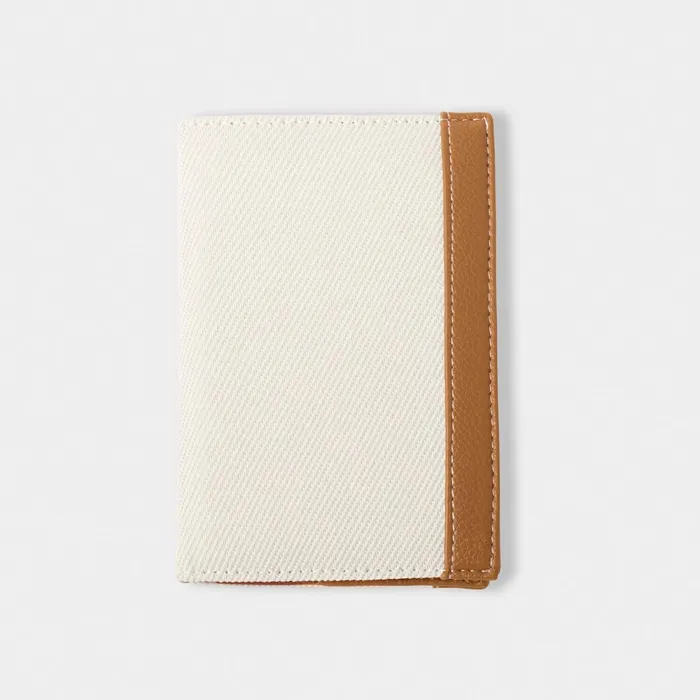 Women Passport Covers and Holders Katie Loxton Canvas Personalised Passport Cover In Cognac