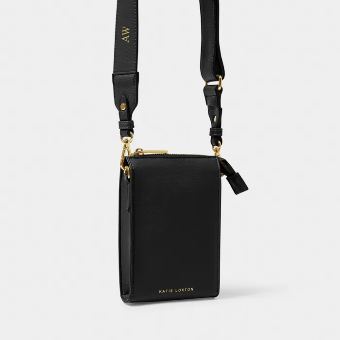 Women Phone Bags Katie Loxton Effie Slim Crossbody Bag In Black 8211 Vegan Leather