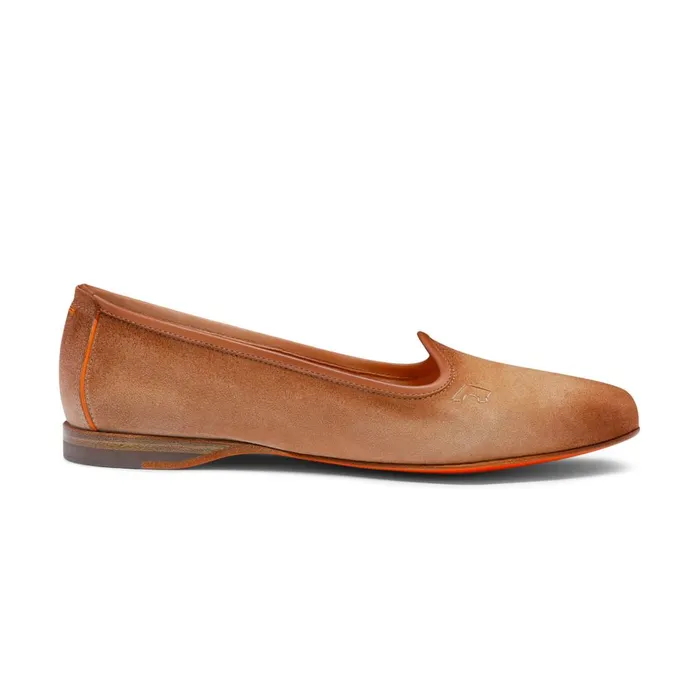 Women Pink Suede Loafer Santoni Loafers