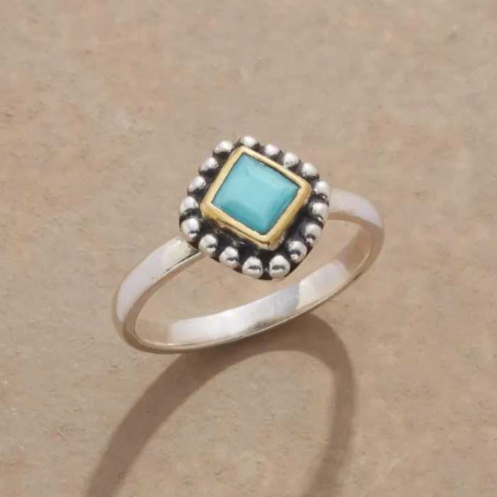 Women Portrait In Blue Ring Sundance Catalog Rings