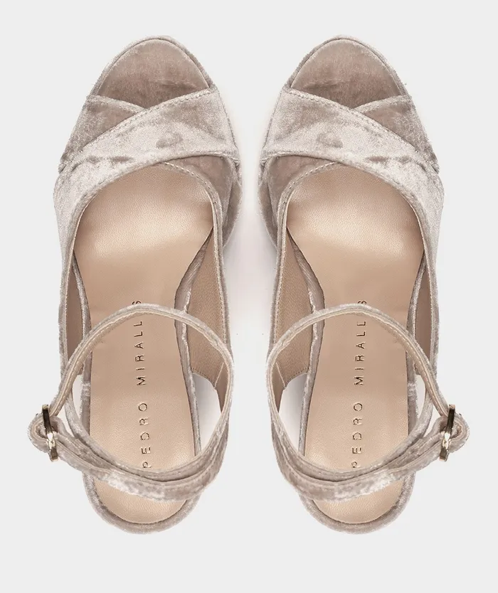 Women Pretoria Beige 8211 Heeled Sandals Pedro Miralles