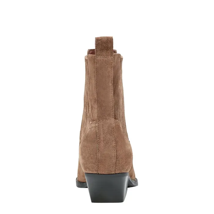 Women Pryce Western Bootie Natural Suede Marc Fisher Booties