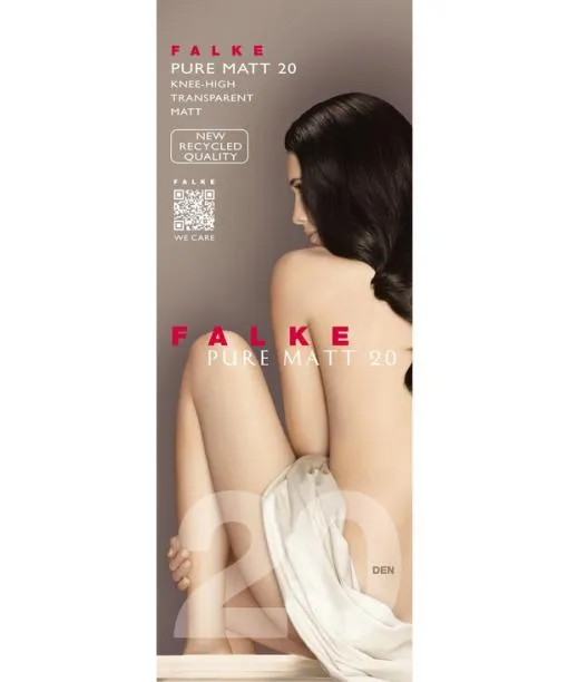 Women Pure Matt 20 DEN Women Kneehigh Socks Crystal FALKE Fullyfashioned Stockings