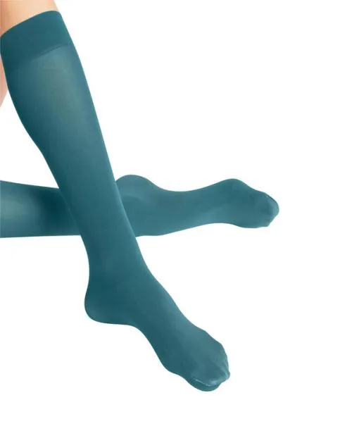 Women Pure Matt 50 DEN Women Kneehigh Socks Peacock FALKE Fullyfashioned Stockings