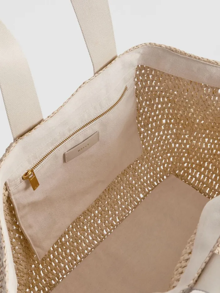 Women Reiss Bags Emeryson Woven Tote Bag Natural