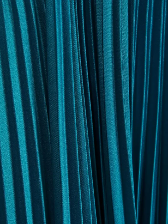 Women Reiss Brands Strapless Pleated Midi Dress Lagoon Blue